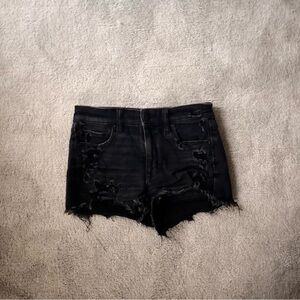 black distressed jean shorts! In great condition!